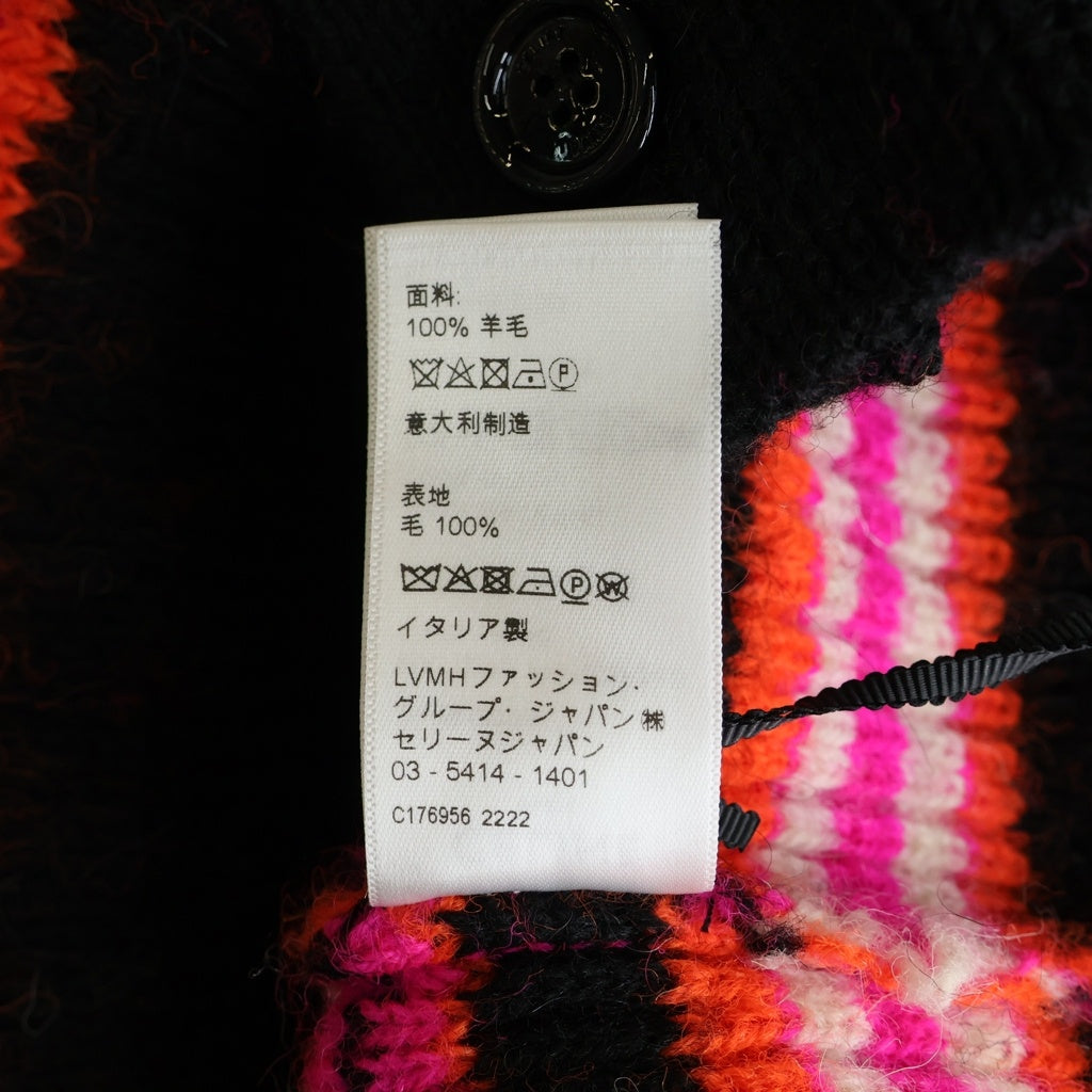 CELINE(セリーヌ) 23SS ロゴジャガード ニット Vネックカーディガン ピンク ウール 2AC91579S レディース