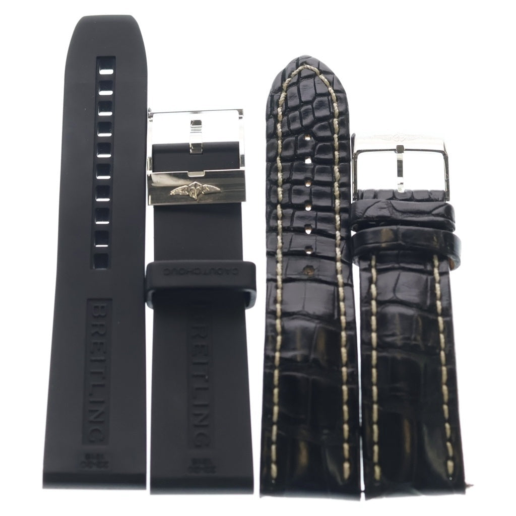 BREITLING(ブライトリング) クロノマティック デイト SS×ラバー/AT ステンレス オートマ 自動巻き 腕時計 A41360 黒文字盤