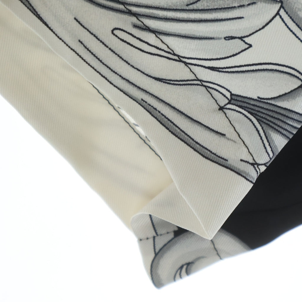 VERSACE(ヴェルサーチ) Silver Baroque Silk Shirt シルバーバロック シルクシャツ イタリア製 総柄 ブラック/ホワイト 1003927 1A04155