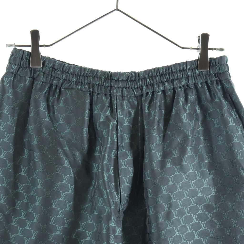 LOUIS VUITTON(ルイヴィトン) 24AW モノグラム ジャカードシルクショートパンツ ショーツ ハーフパンツ レーヨン グレー/グリーン RM242MM KSY HRP08W