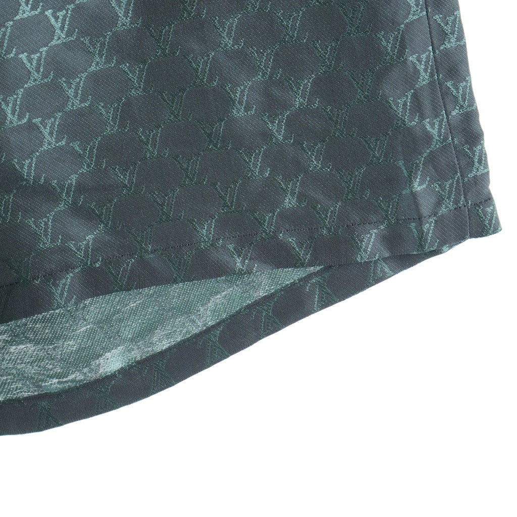 LOUIS VUITTON(ルイヴィトン) 24AW モノグラム ジャカードシルクショートパンツ ショーツ ハーフパンツ レーヨン グレー/グリーン RM242MM KSY HRP08W