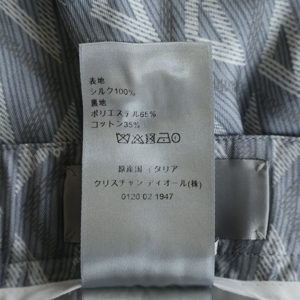 Christian Dior(クリスチャンディオール) CD ダイヤモンド バーミューダショーツ ショートパンツ 総柄 シルク グレー 013C121B5797