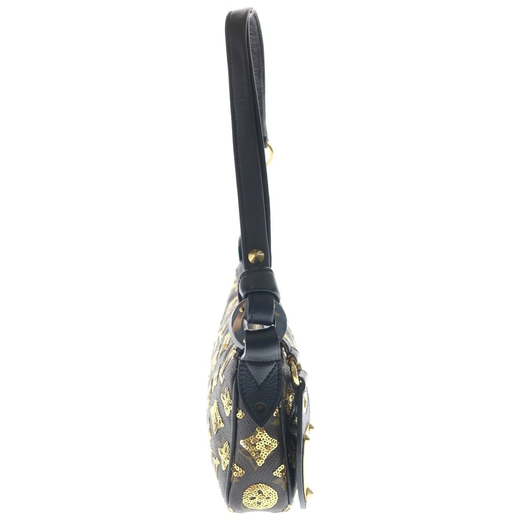 LOUIS VUITTON(ルイヴィトン) ポシェット アクセソワール モノグラムエクリプス スパンコール PVC レザー ハンドバッグ アクセサリーポーチ ブラウン M40248 レディース
