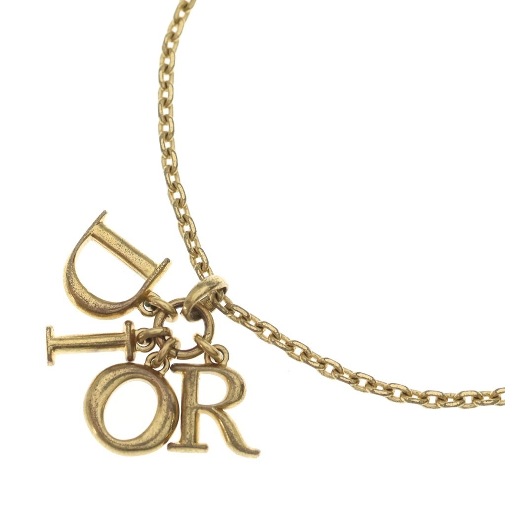 DIOR(ディオール) ディオレボレーション ロゴ フェイクパール GP ネックレス ゴールド レディース