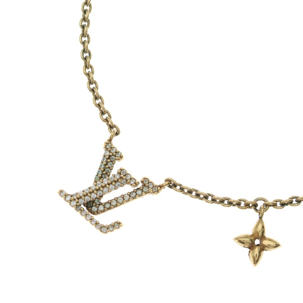 LOUIS VUITTON(ルイヴィトン) LVアイコニック ネックレス ラインストーン GP ゴールド M00596 レディース