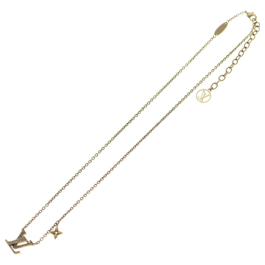 LOUIS VUITTON(ルイヴィトン) LVアイコニック ネックレス ラインストーン GP ゴールド M00596 レディース