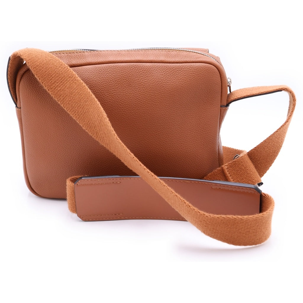LOEWE(ロエベ) ミリタリー メッセンジャーXS レザー ショルダーバッグ ブラウン