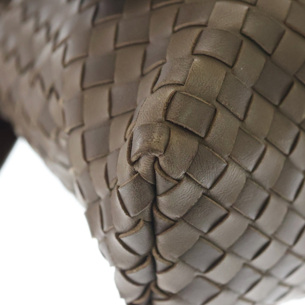 BOTTEGA VENETA(ボッテガヴェネタ) イントレチャート ショルダーバッグ レザー ゴールド金具 ブラウン 163971 V7781 レディース