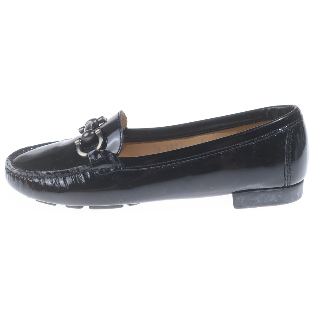 FERRAGAMO(フェラガモ) レザーフラットシューズ ブラック エナメル #4 レディース