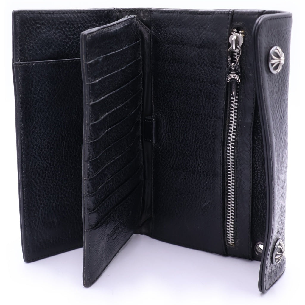 CHROME HEARTS(クロムハーツ) WAVE ウェーブ レザーウォレット 財布 ブラック