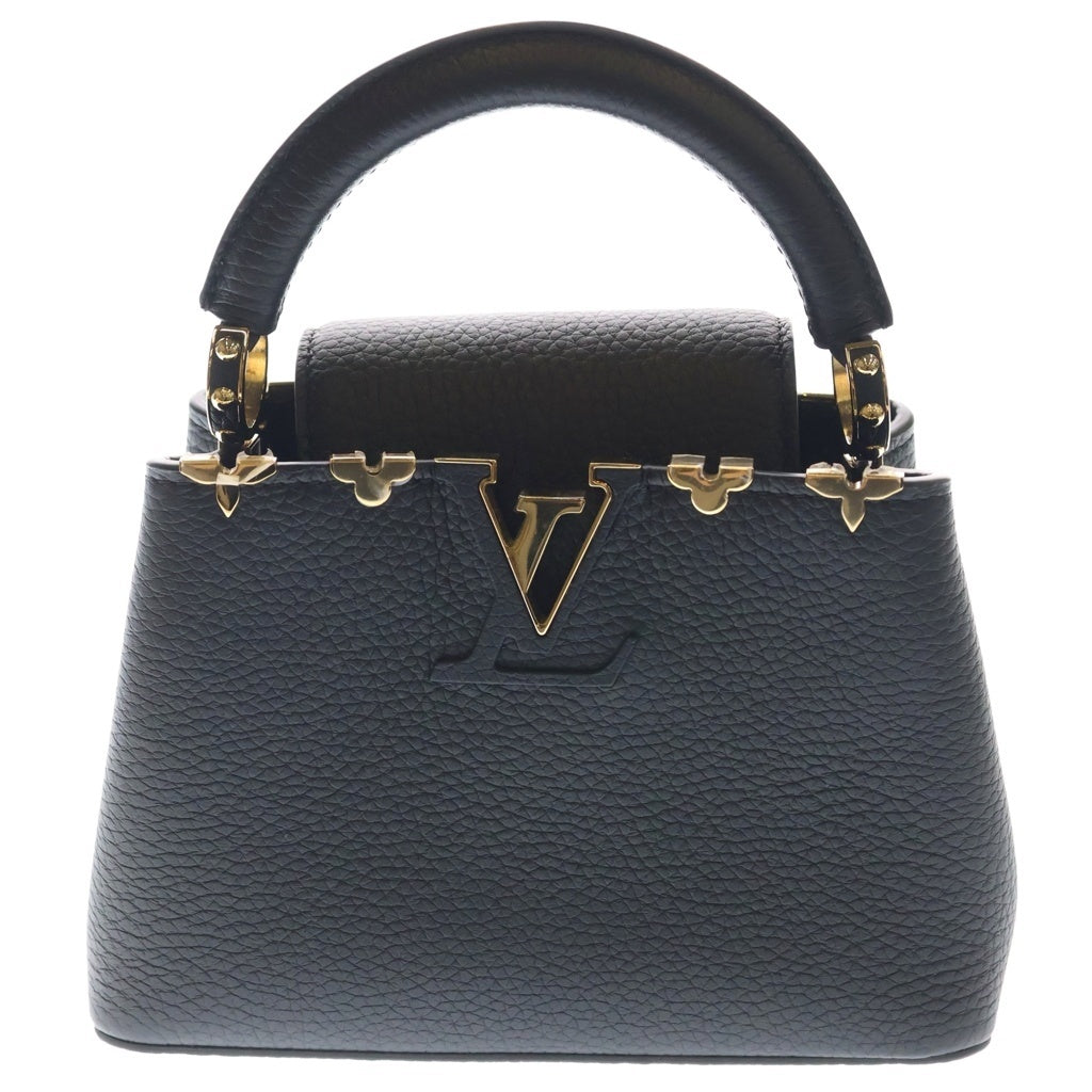 LOUIS VUITTON(ルイヴィトン) カプシーヌ MINI 2WAYバッグ ハンドバッグ ショルダーバッグ ブラック レザー M56669 ゴールド金具 レディース