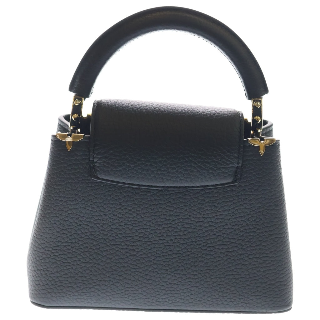 LOUIS VUITTON(ルイヴィトン) カプシーヌ MINI 2WAYバッグ ハンドバッグ ショルダーバッグ ブラック レザー M56669 ゴールド金具 レディース