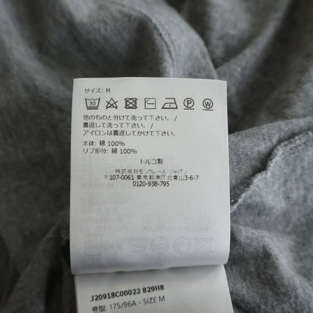 MONCLER(モンクレール) 胸ロゴ コットン半袖Tシャツ カットソー グレー 320918C00022