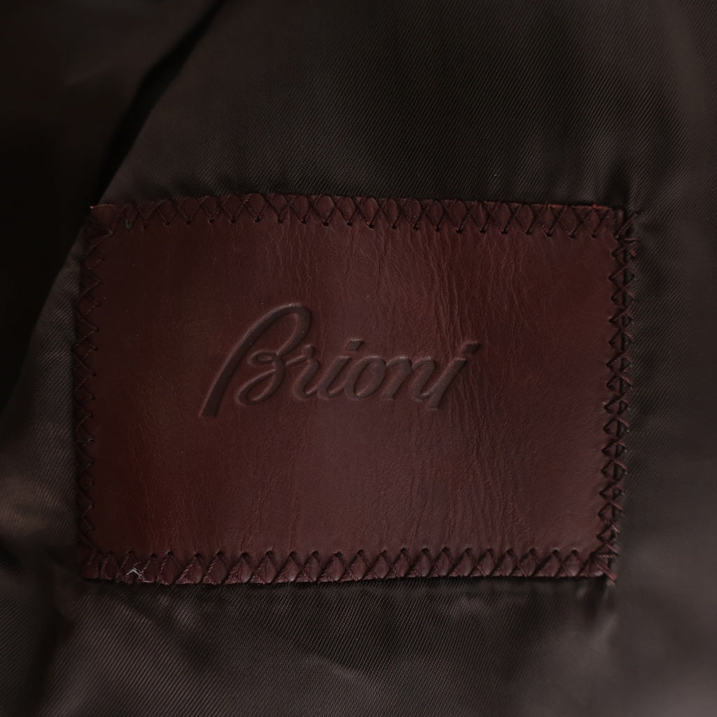 Brioni(ブリオーニ) バイカージャケット レザージャケット ブラウン #52