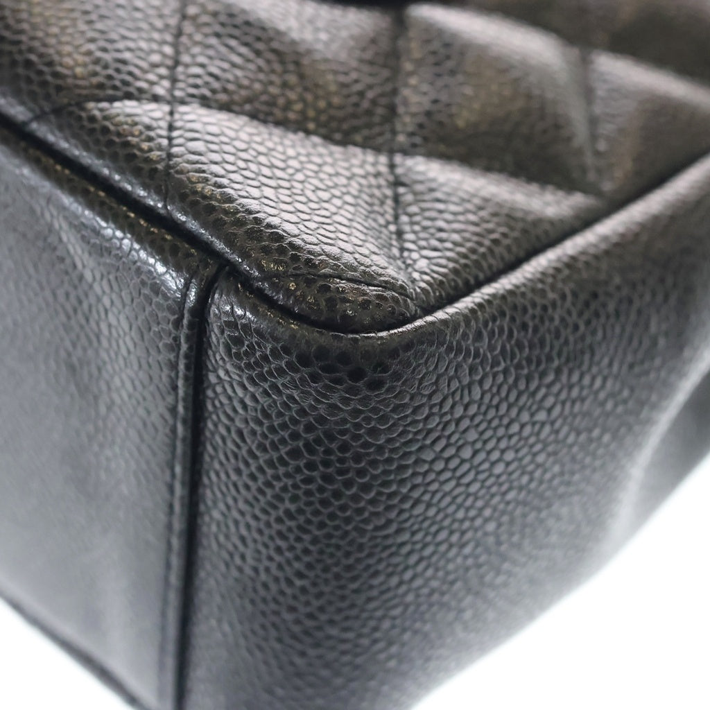 CHANEL(シャネル) マトラッセ ココマーク キャビアスキン レザー チェーン トートバッグ ゴールド金具 ブラック 12番台 レディース