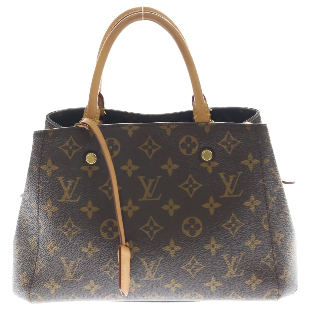 LOUIS VUITTON(ルイヴィトン) モノグラム モンテーニュBB PVC レザー 2WAY ハンド ショルダーバッグ ブラウン M41055 レディース