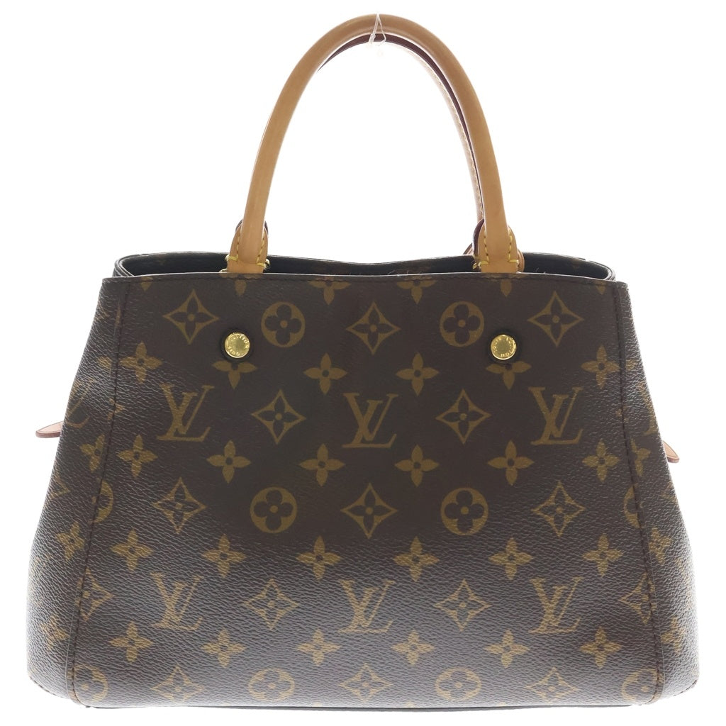 LOUIS VUITTON(ルイヴィトン) モノグラム モンテーニュBB PVC レザー 2WAY ハンド ショルダーバッグ ブラウン M41055 レディース