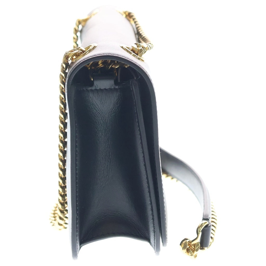 CELINE(セリーヌ) ミディアム トリオンフ フレーム ショルダーバッグ ブラック レザー 199813EPA.03ND ゴールド金具 レディース