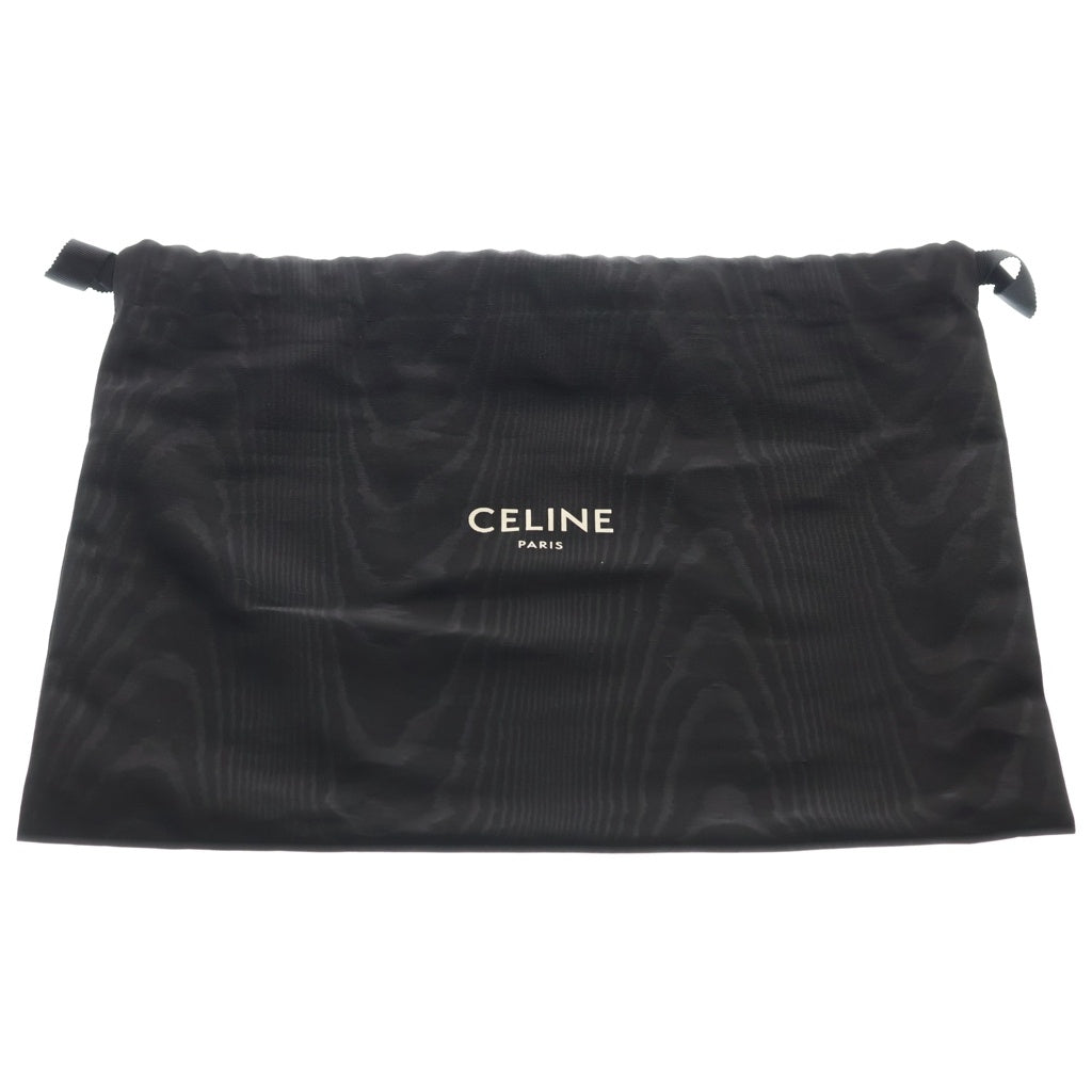 CELINE(セリーヌ) ティーン キュイル トリオンフ ミディアム ショルダーバッグ ブラック レザー 199233BF4 ゴールド金具 レディース