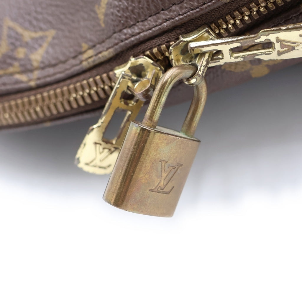 LOUIS VUITTON(ルイヴィトン) モノグラム アルマ ハンドバッグ ブラウン レザー×PVC ゴールド金具 M51130 レディース