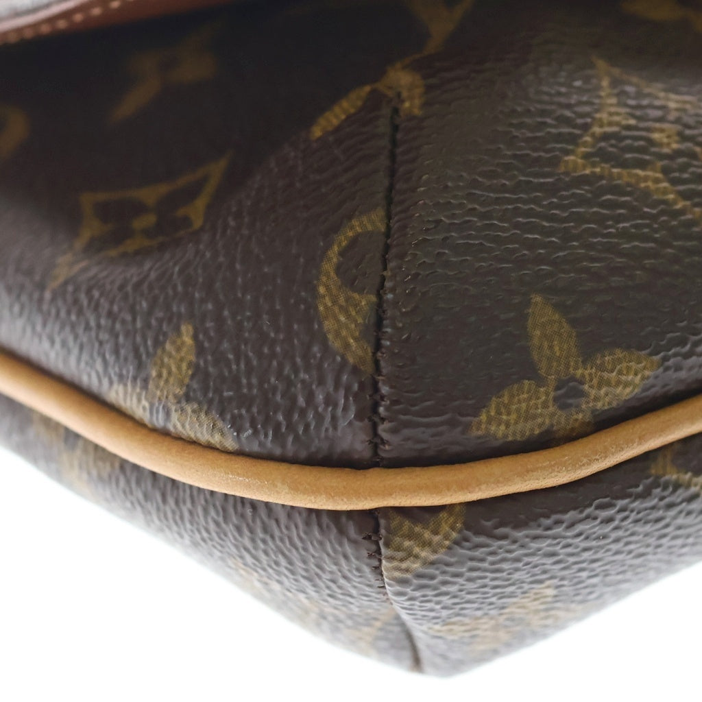 LOUIS VUITTON(ルイヴィトン) モノグラム ミュゼットタンゴ PVC レザー ショート ショルダーバッグ ブラウン M51257 レディース