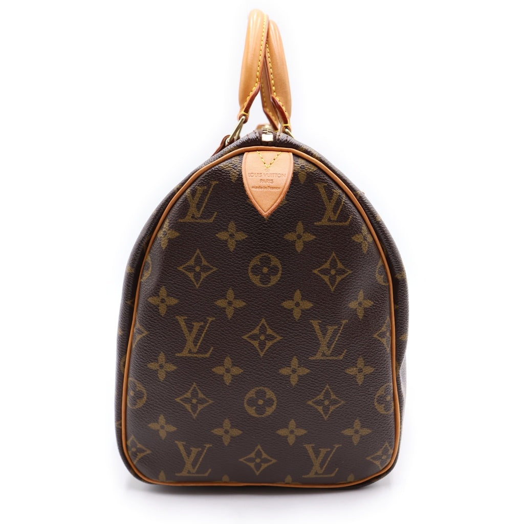 LOUIS VUITTON(ルイヴィトン) モノグラム スピーディ30 PVC レザー ハンドバッグ ミニボストンバッグ ブラウン M41526 レディース