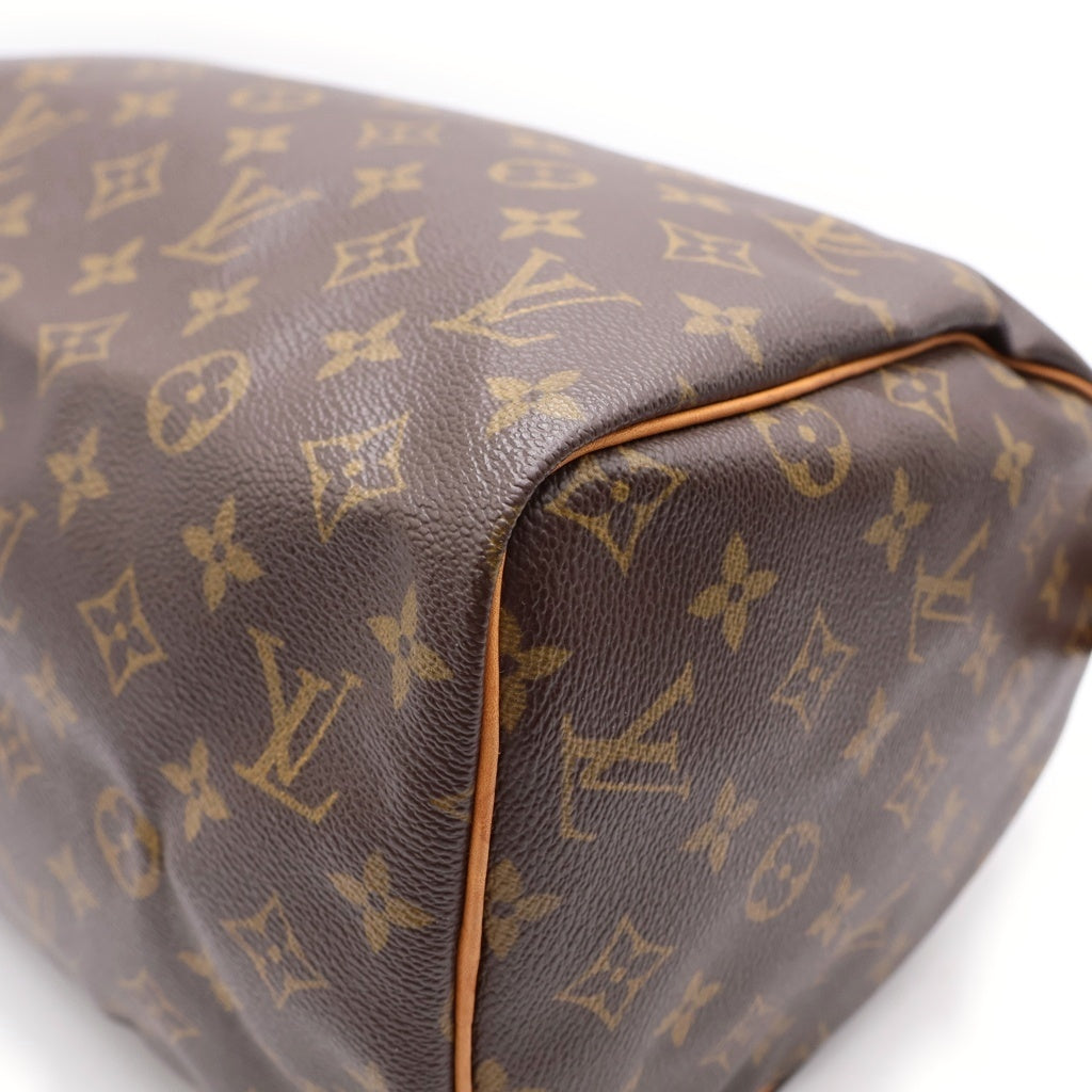 LOUIS VUITTON(ルイヴィトン) モノグラム スピーディ30 PVC レザー ハンドバッグ ミニボストンバッグ ブラウン M41526 レディース