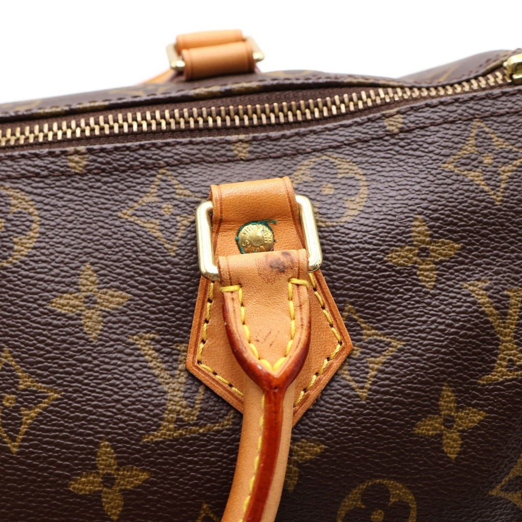 LOUIS VUITTON(ルイヴィトン) モノグラム スピーディ30 PVC レザー ハンドバッグ ミニボストンバッグ ブラウン M41526 レディース