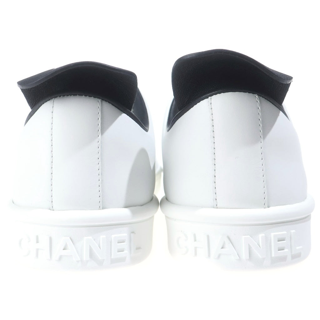CHANEL(シャネル) ココマーク レザー ローカットスニーカー シューズ カーフスキン ロゴ ホワイト G34085 レディース