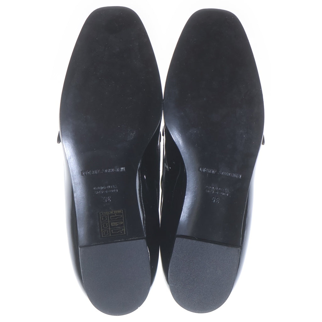 EMPORIO ARMANI(エンポリオアルマーニ) コインローファー バイカラー ロゴ レザー 革靴 ブラック/ホワイト レディース