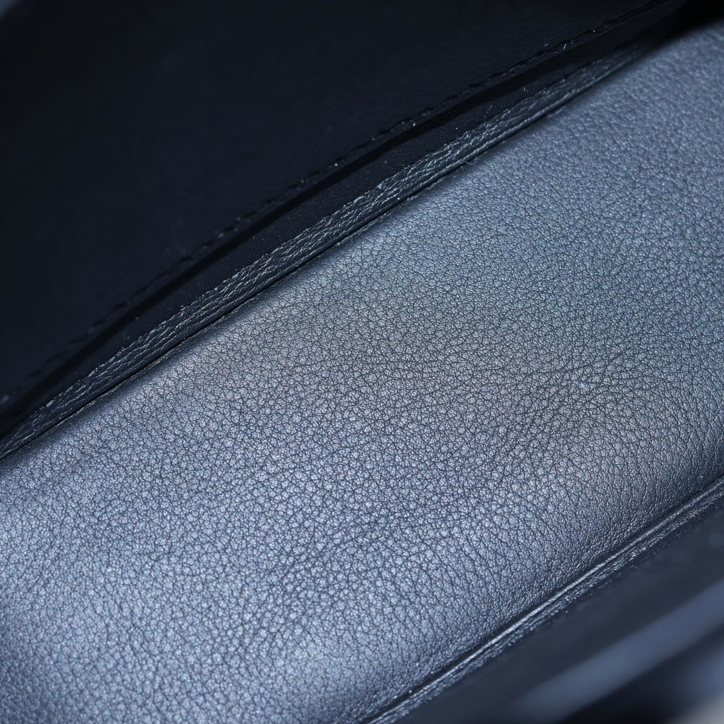 HERMES(エルメス) ゲタ ブラック シェーブル ショルダーバッグ ブラック レザー U刻印 シルバー金具