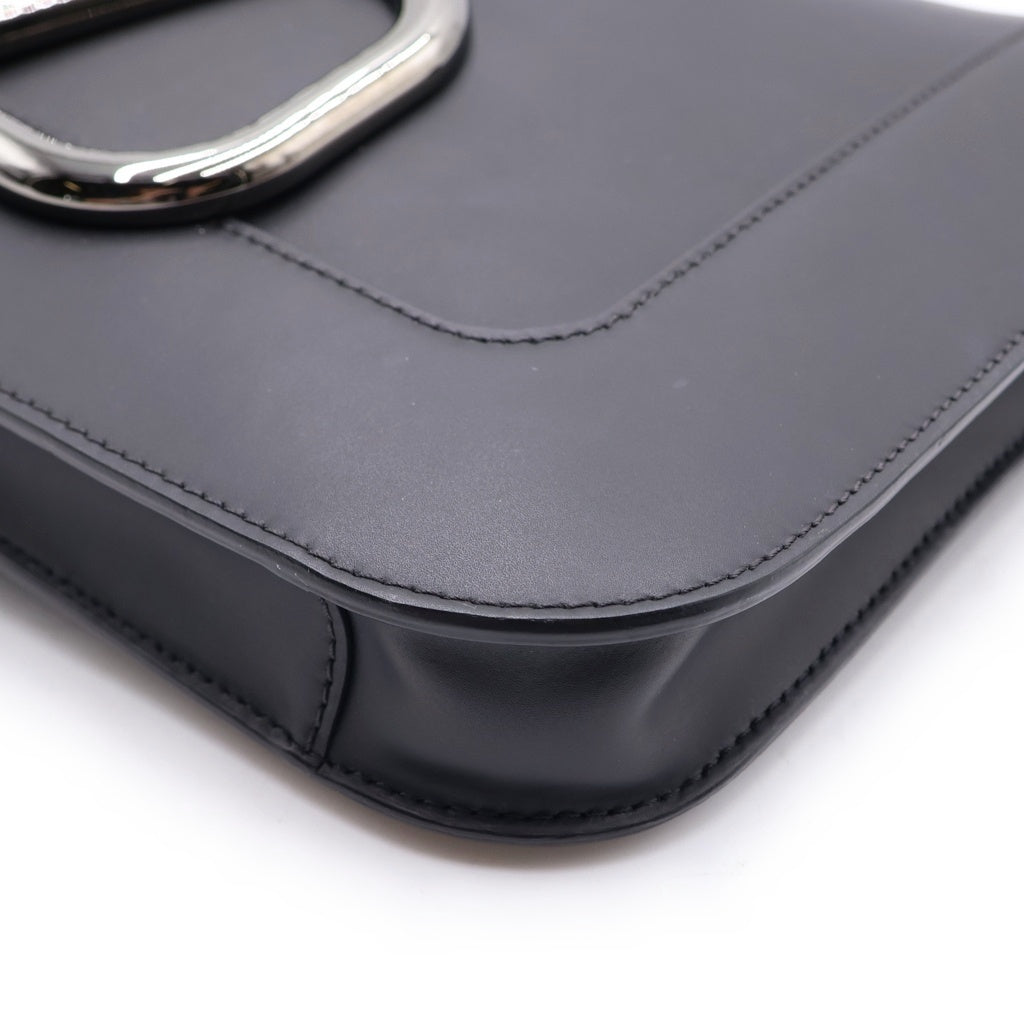 VALENTINO(ヴァレンティノ) SUPERVEE Vロゴ シグネチャーショルダーバッグ レザー シルバー金具 ブラック WY2B0B14SFU