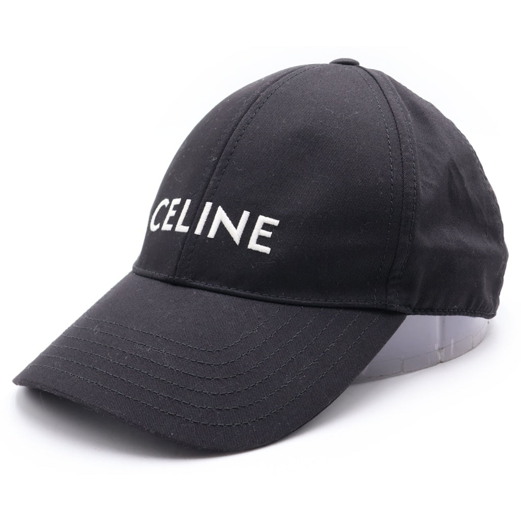 CELINE(セリーヌ) フロントロゴ ベースボールキャップ 帽子 ポリエステル コットン ブラック 2AUA1242N