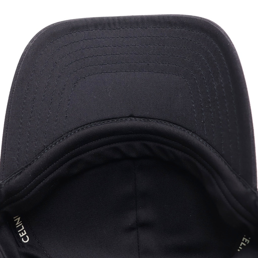 CELINE(セリーヌ) フロントロゴ ベースボールキャップ 帽子 ポリエステル コットン ブラック 2AUA1242N