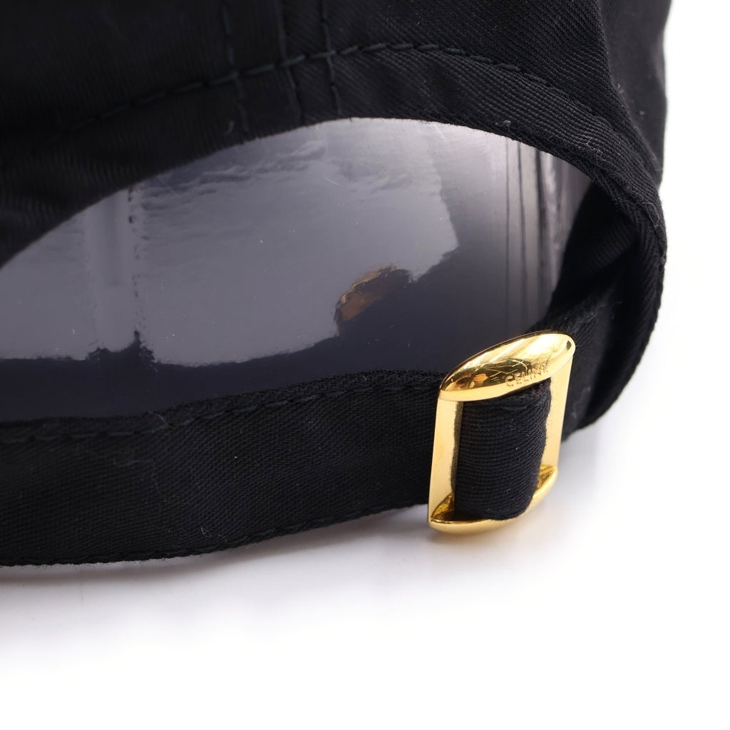 CELINE(セリーヌ) フロントロゴ ベースボールキャップ 帽子 ポリエステル コットン ブラック 2AUA1242N