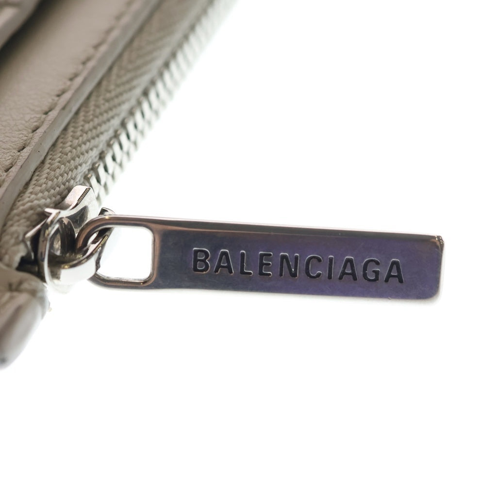 BALENCIAGA(バレンシアガ) フラグメントケース カードケース 小物入れ ポーチ アイボリー レザー 736734 シルバー金具
