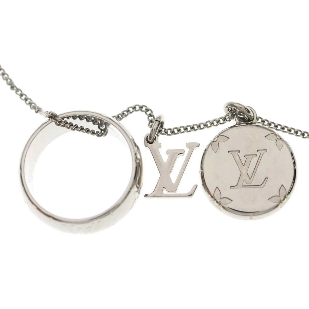 LOUIS VUITTON(ルイヴィトン) モノグラム リングネックレス ペンダント チェーン シルバー M62485 レディース