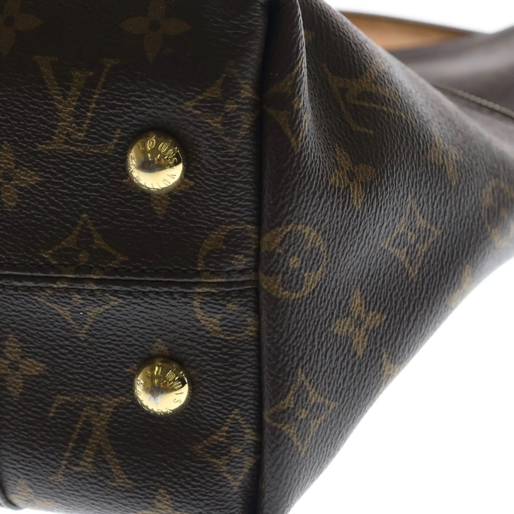 LOUIS VUITTON(ルイヴィトン) モノグラム メリー 2WAYハンドバッグ ワンショルダーバッグ ブラウン レザー×PVC M41544 ゴールド金具 レディース