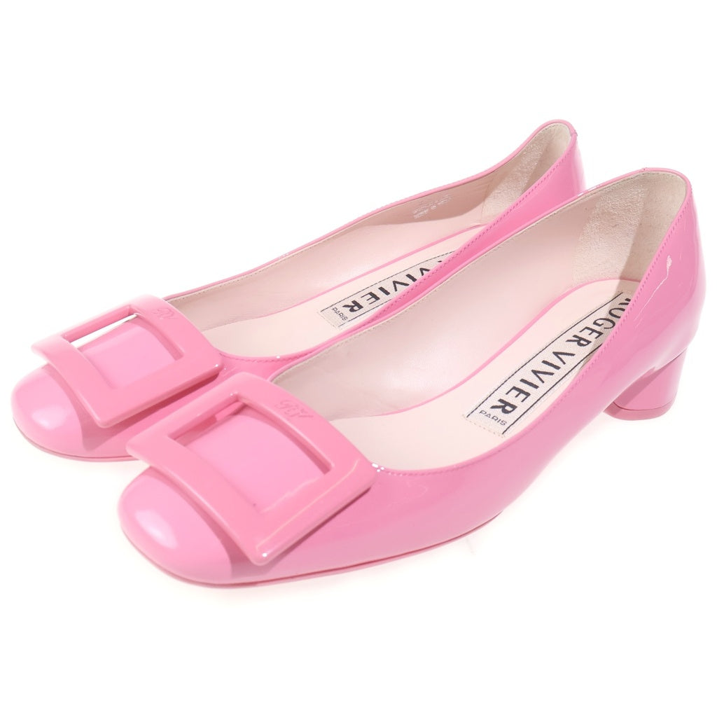 Roger Vivier(ロジェヴィヴィエ) ユールック バレリーナ パテントレザー バックル パンプス シューズ ピンク レディース