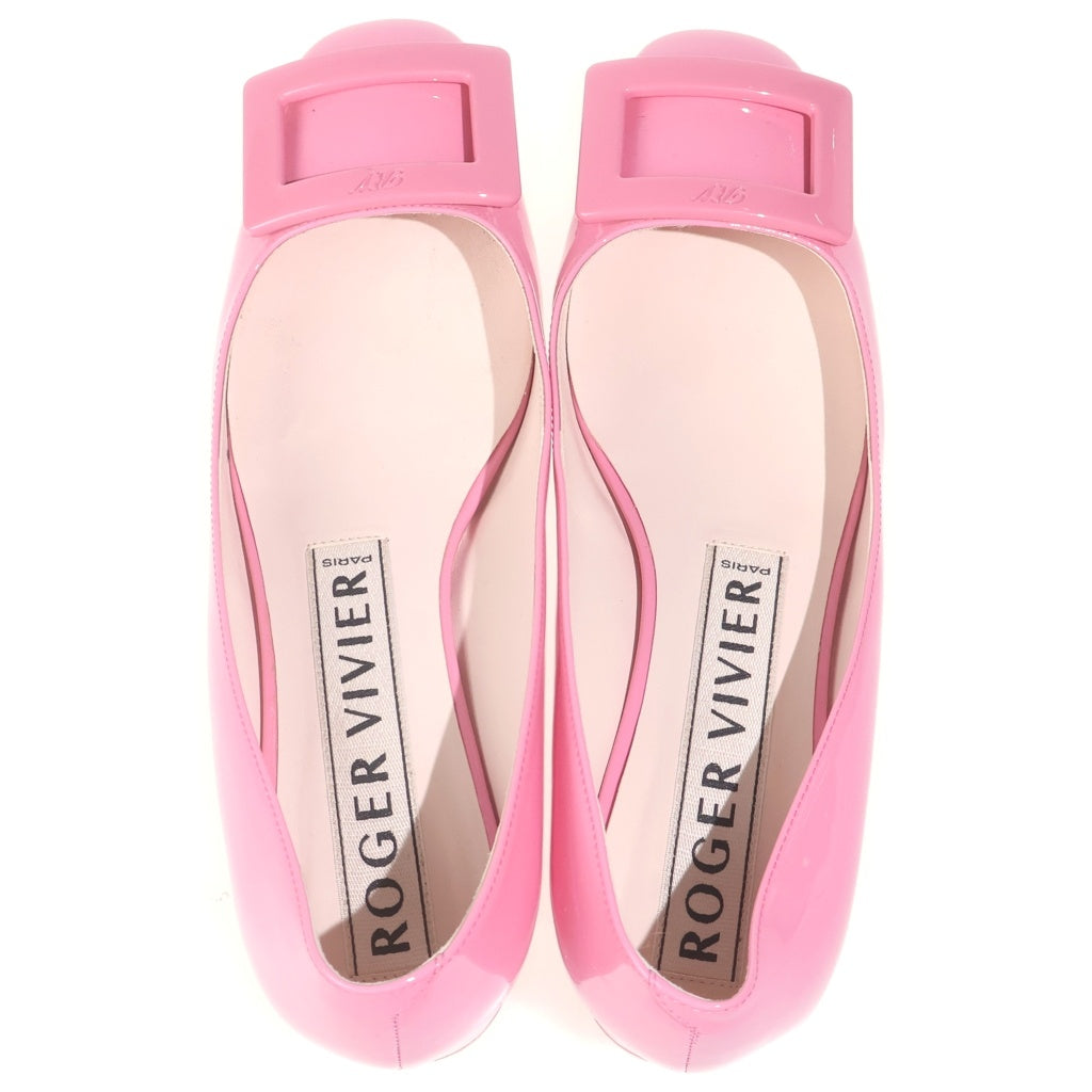 Roger Vivier(ロジェヴィヴィエ) ユールック バレリーナ パテントレザー バックル パンプス シューズ ピンク レディース