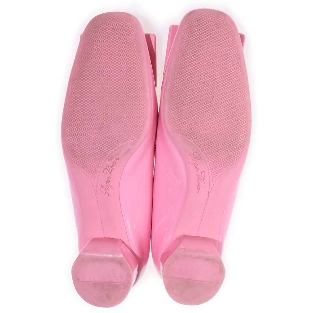 Roger Vivier(ロジェヴィヴィエ) ユールック バレリーナ パテントレザー バックル パンプス シューズ ピンク レディース