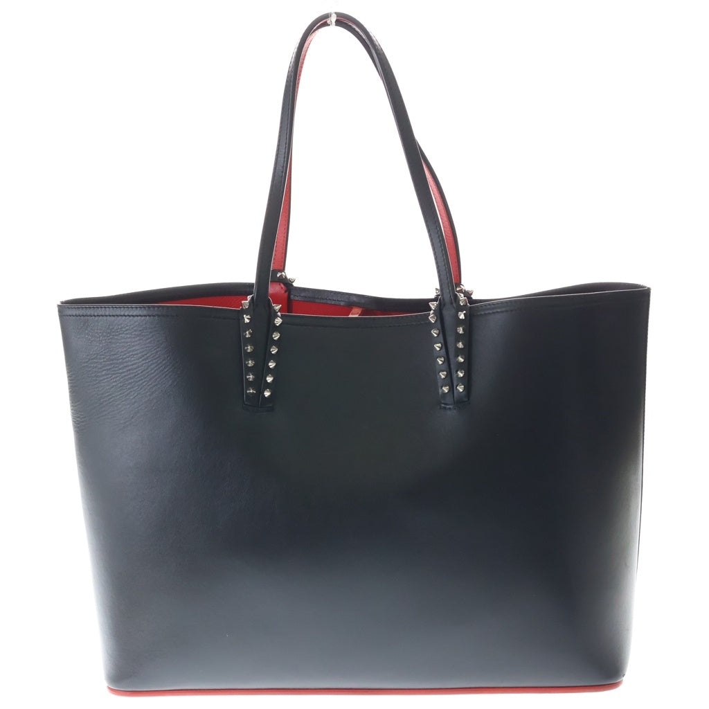 CHRISTIAN LOUBOUTIN(クリスチャンルブタン) カバタ トートバッグ ハンドバッグ ブラック×レッド レザー レディース