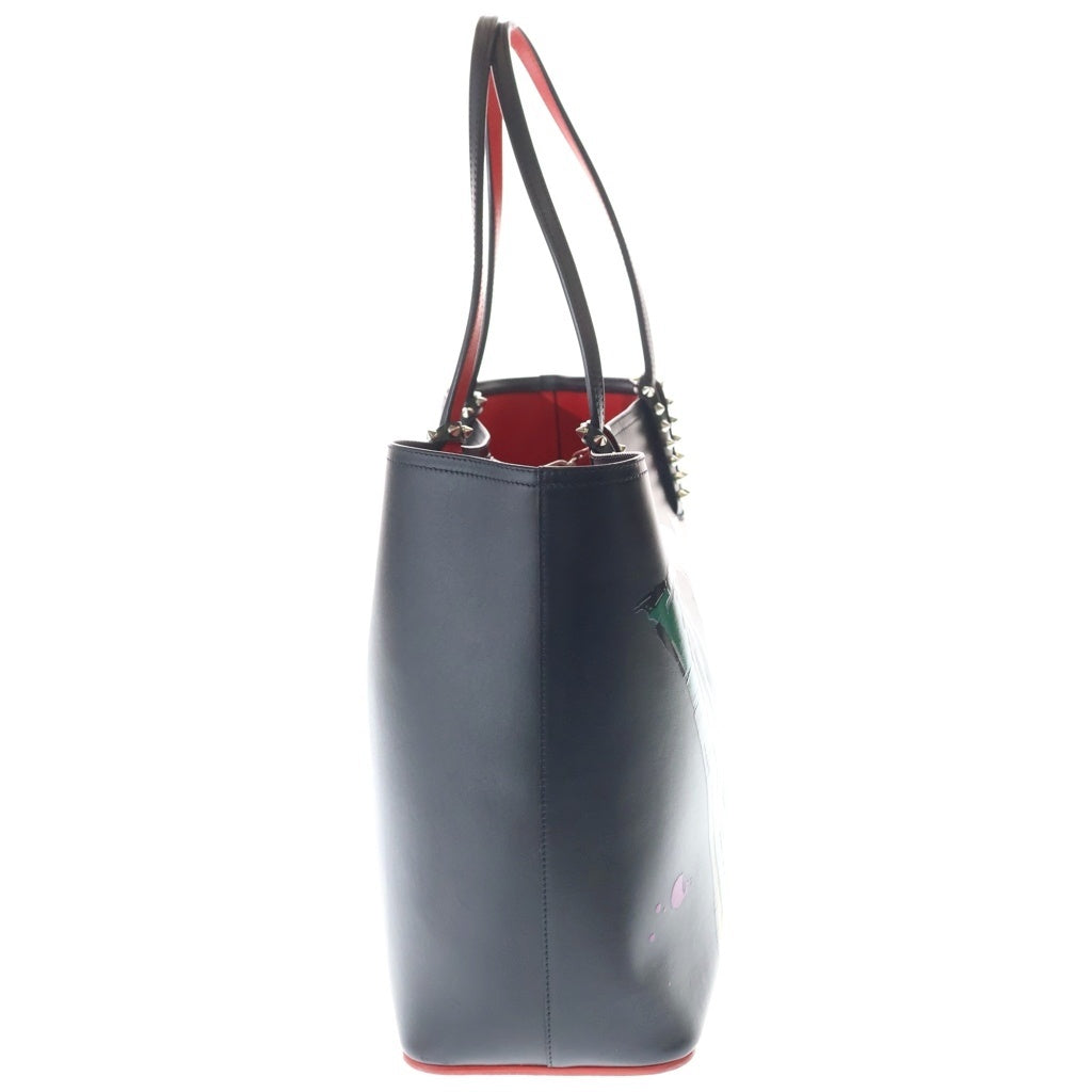 CHRISTIAN LOUBOUTIN(クリスチャンルブタン) カバタ トートバッグ ハンドバッグ ブラック×レッド レザー レディース