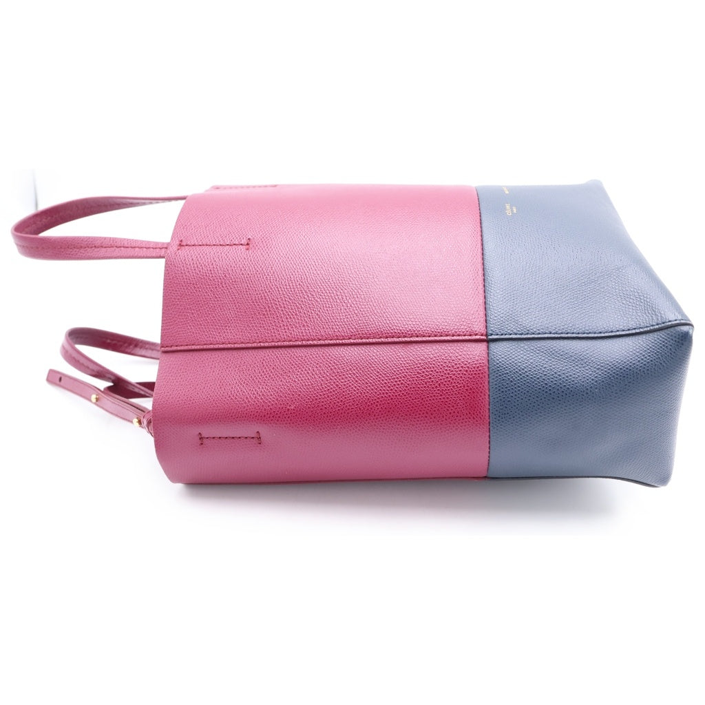CELINE(セリーヌ) バーティカルカバ スモール ハンド ショルダーバッグ トートバッグ レザー パープル/ネイビー 176163 レディース