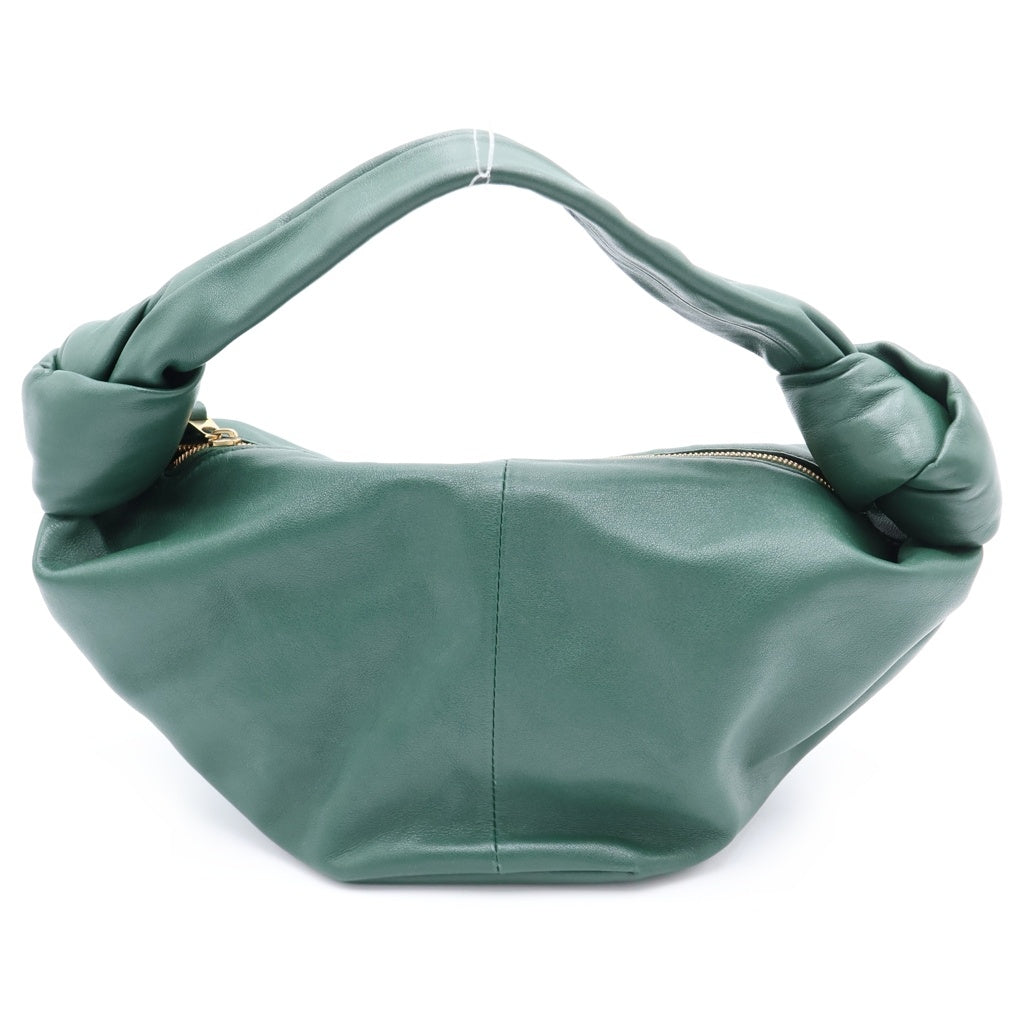 BOTTEGA VENETA(ボッテガヴェネタ) ダブルノット ハンドバッグ グリーン レザー レディース
