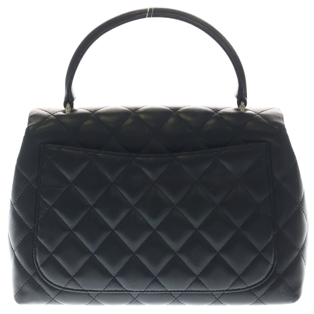 CHANEL(シャネル) ココハンドル25 10番台 ハンドバッグ ブラック ラムスキン シルバー金具 レディース
