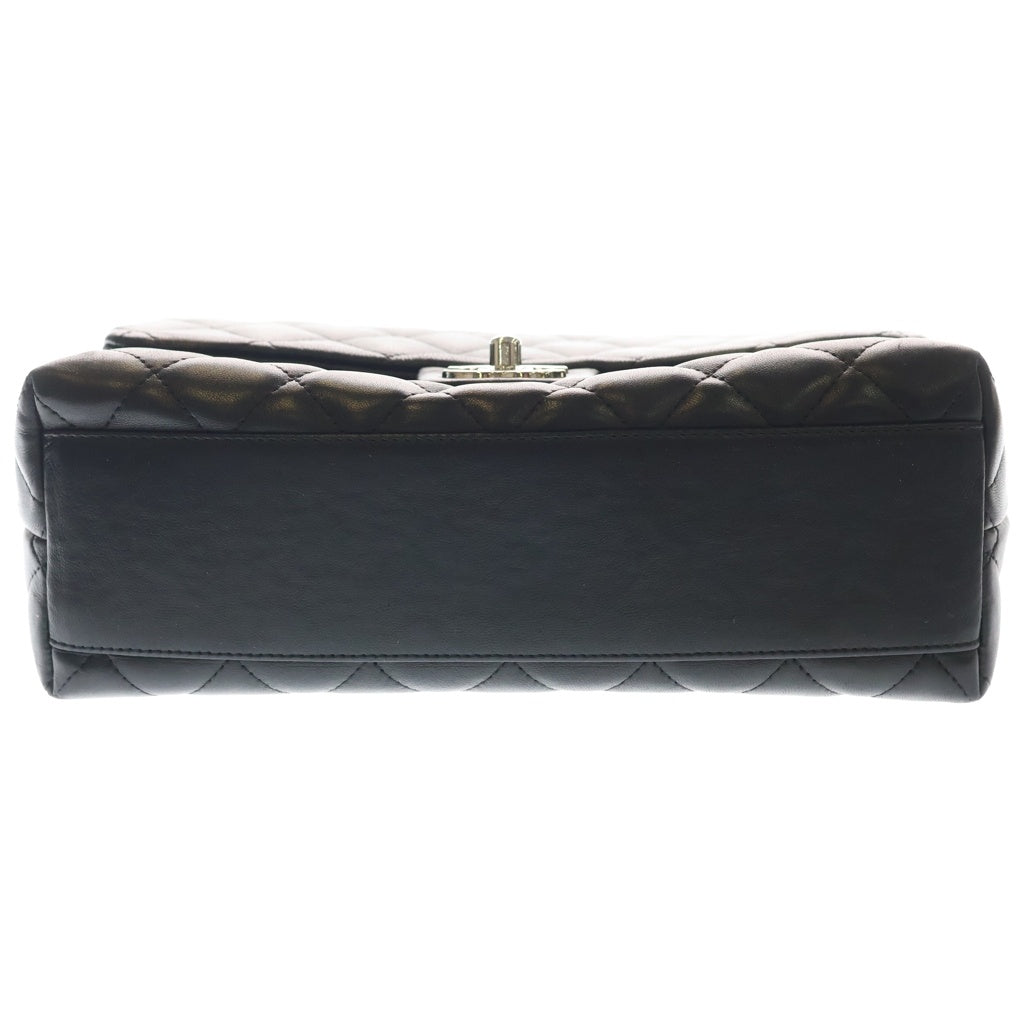 CHANEL(シャネル) ココハンドル25 10番台 ハンドバッグ ブラック ラムスキン シルバー金具 レディース