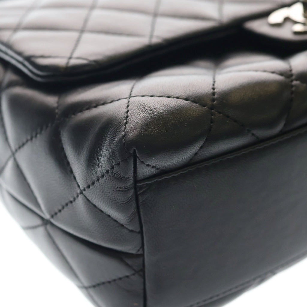 CHANEL(シャネル) ココハンドル25 10番台 ハンドバッグ ブラック ラムスキン シルバー金具 レディース