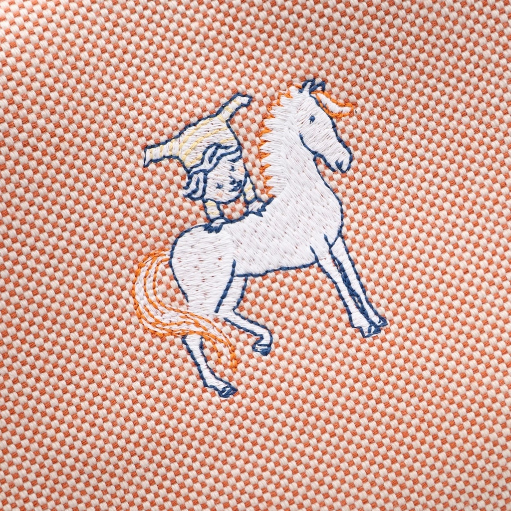 HERMES(エルメス) ブリッド・ア・ブラックGM ハンドバッグ ケース ポーチ レッド キャンバス レディース