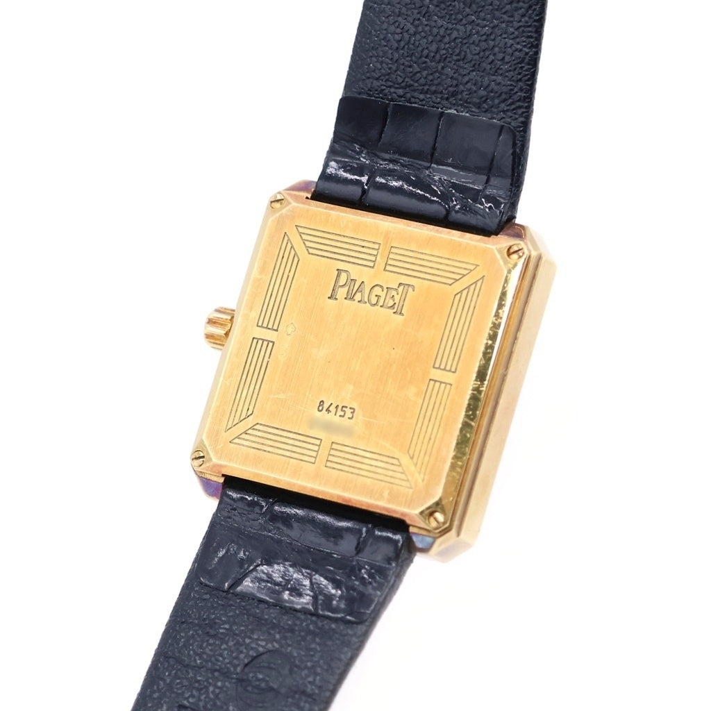 PIAGET(ピアジェ) プロトコール 白文字盤 YG×革/手巻き イエローゴールド 腕時計 84153 レディース